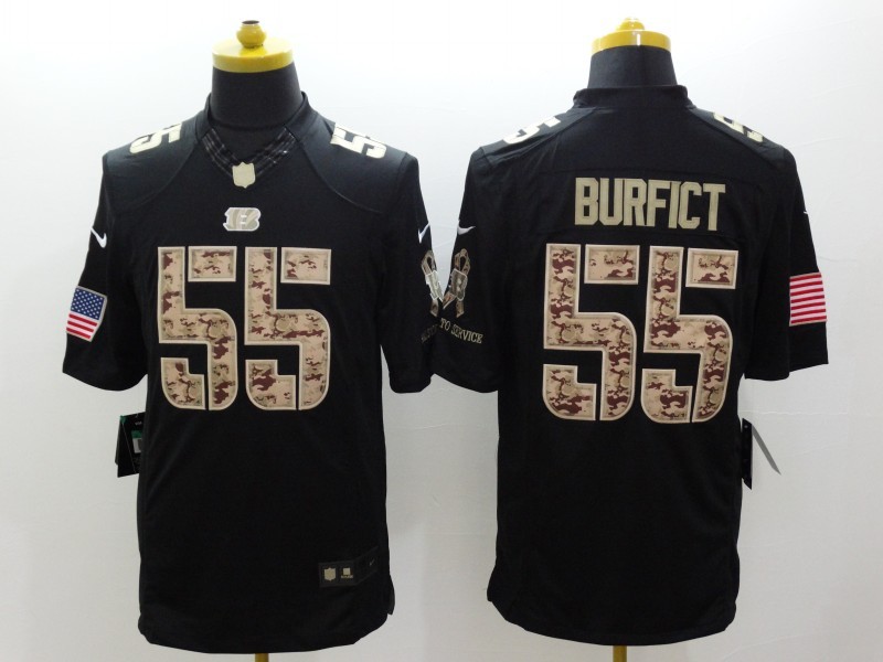 Men's Cincinnati Bengals Vontaze Burfict #55 Black Jersey Men's Cincinnati Bengals Vontaze Burfict #55 Black Jersey